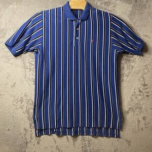 Polo by Ralph‎ Lauren Men's XL  Polo Shirt Blue W White Striped Collared SS